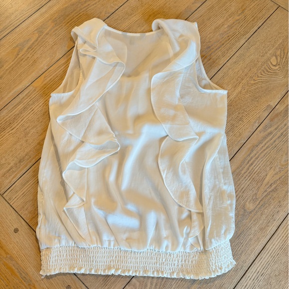 Express Ivory Ruffle Top - Picture 7 of 7